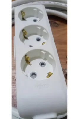 VİKO 5 Metre 3 Lü 3x2.5 Mm I Uzatma Kablosu .