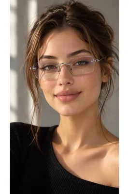 PİYESBOUTİQUE NOX- UNİSEX MAVİ IŞIK KORUMALI ÇERÇEVESİZ KADIN ERKEK GÖZLÜK YENİ SEZON KILIF VE BEZ HEDİYELİ