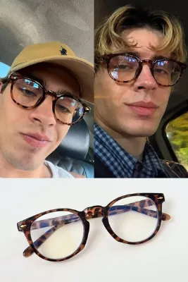 LUNE EYEWEAR CRUSH MİLAN SAGE LEOPAR MAVİ IŞIK KORUMALI GÖZLÜK