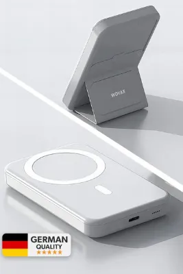 woyax Magsafe Powerbank Standlı 10000mAh Hızlı Taşınabilir Batarya iPhone 11 12 13 14 15 16 17 Samsung Xia