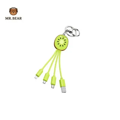 Mr.Bear Kiwi Figürlü Taşınabilir Anahtarlık ve Şarj Kablosu