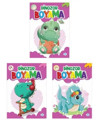 Dinozor Boyama Seti - 3 Kitap Takım