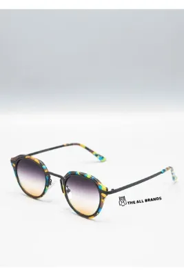 Eyemood Unisex Yuvarlak Güneş Gözlüğü Desenli Çerçeve Degrade Cam UV Korumalı Cardiff C32
