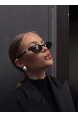 Gigi Siyah Silver Edition Vintage Kadın Cat Eye Gözlük