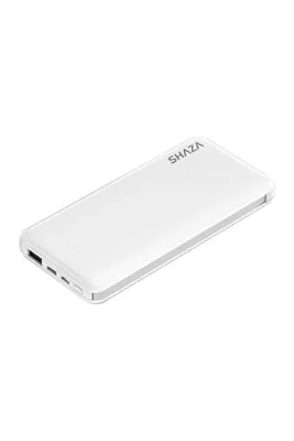 Shaza 4'ü 1 Aradaa 10.000 mAH Smart Chip Beyaz Powerbank