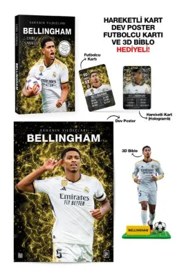Bellingham - Sahanın Yıldızları - Hareketli Kart - Dev Poster - Futbolcu Kartı ve 3D Biblo Hediyeli!