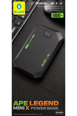 BLUEO Ape Legend MINI X 10.000 mAh PowerBank Taşınabilir Şarj Aleti Siyah