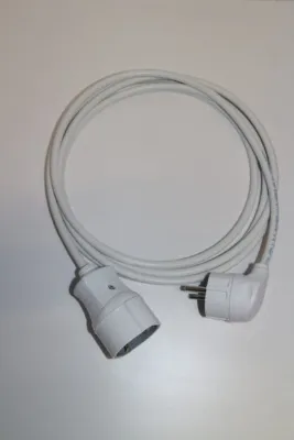 Topraklı Seyyar Uzatma Kablosu Ara Kablo 10 Metre beyaz