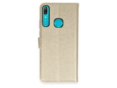 NEWFACE Huawei Y6 Prime Uyumlu Trend S Plus Kapaklı Telefon Kılıfı Gold
