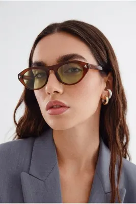REN EYEWEAR Elara ver2 Kadın Güneş Gözlüğü UV400 Korumalı Hafif Siyah Çerçeve Açık Renk Cam popüler