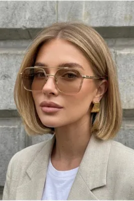 Chunky Frame Ecs Unisex Nude Kahverengi Uv400 Filtreli Ultra Hafif Güneş Gözlüğü