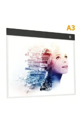 TechTic A3 Led Işıklı Çizim Tableti Led Çizim Kopyalama Tableti Eskiz Anime Portre Grafik Çizim 3Mod