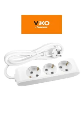 Viko Multi-let 3'lü Topraklı 3 Metre Grup Priz(ÇOCUK KORUMALI) 1 Adet Fiyatı
