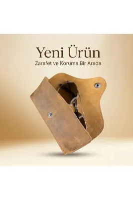 LORİS POLO Hakiki Deri Gözlük Kılıfı – Çıtçıtlı Gözlük Kabı, El Yapımı, Minimal Tasarım, Kahverengi marrtin
