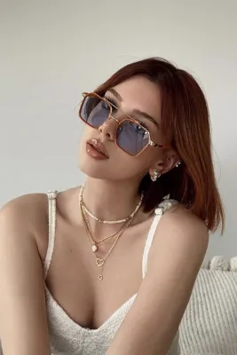 REN EYEWEAR Sage mavi Cam turuncu çerçeve Otantik Kadın Erkek Güneş Gözlüğü /