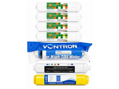 AQUABELLA Purefer Su Arıtma 7'li Vontron HT-3 Membranlı Filtre Seti