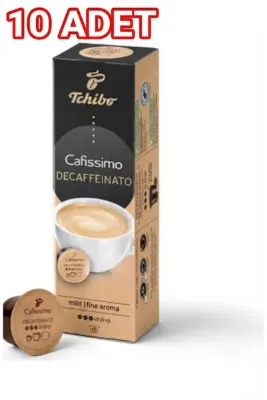 Tchibo Cafissimo Decaffeinato | Kafeinsiz Kapsül Kahve 70 G (10’lu Paket) | Cafissimo Makine Uyumlu
