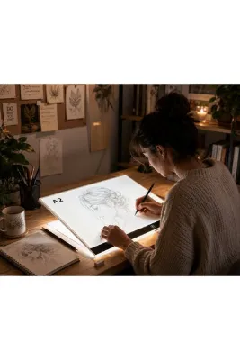 TechTic A2 Işıklı Çizim Tableti LED Kopyalama Çizim Panosu Tattoo Mimari Tasarım Light Pad Grafik Tablet