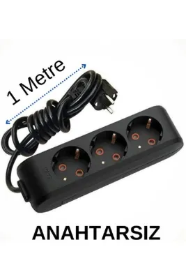 VİKO Üçlü Priz Topraklı Kablolu 1 (Bir) Metre
