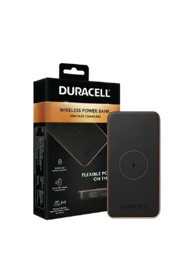 Duracell 10.000mAh Wireless Powerbank Core10 PD 25W ( USB-A, USB-C ) - Siyah