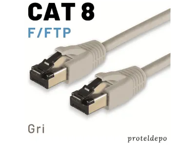 IRENIS 3 Metre CAT8 Kablo F/FTP LSZH Ethernet Network Lan Ağ Kablosu