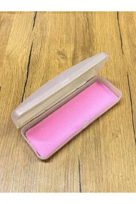GBN Numaralı Gözlük Kılıfı Çizilme Önleyici Gözlük Kabı Kurum Gözlük Kılıfı Pembe 14x4 Cm