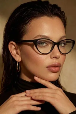 PROTCO Cat Eye Siyah Mavi Işık Koruyucu Gözlük - UV400