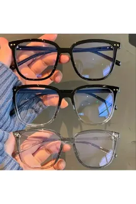 Innovate Store Mavi Işık Filtresi Şeffaf Cam Bilgisayar Gözlüğü – Unisex Oversize Model 3lü