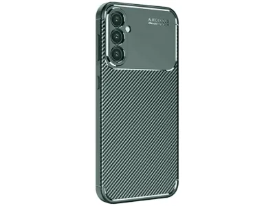 NEWFACE Samsung Galaxy S25 Uyumlu Auto Focus Karbon Kapak Telefon Kılıfı Koyu Yeşil