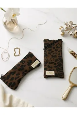 in steilla "2 Lİ" Set Leopar Desenli Gözlük Kılıfları..