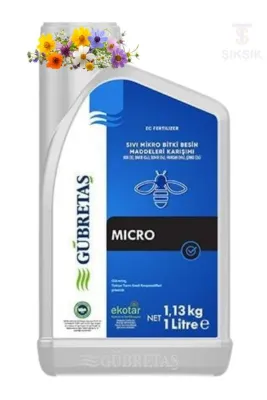 GÜBRETAŞ Micro 1lt Sıvı Yaprak Gübresi Çiçeklendirici Ve Döllendirici , Çiçek Arttırıcı Gübre
