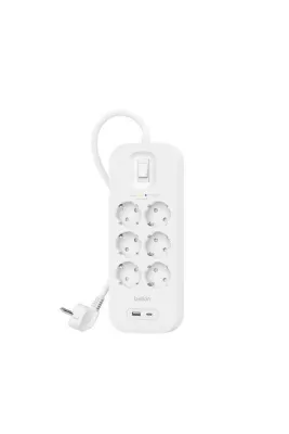 Belkin SRB002VF2M USB-C-USB-A 6X 2 Metre Akım Korumalı Priz