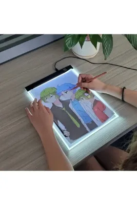 Monozone 3 Seviyeli Ayarlanabilir Grafik Tablet A4 Led Işıklı Çizim Kopyalama Portre Çizim Tableti