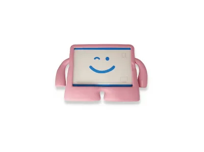 NEWFACE Karakter Silikon Apple iPad 2022 10.9 (10.nesil) Uyumlu Tablet Kılıfı Açık Pembe