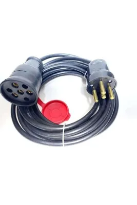 Bemis Trifaze Uzatma Kablosu Fiş & Priz'li 4x2.5 Mm Siyah Ttr Kablolu 25 Metre