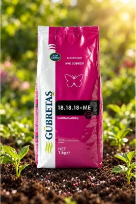 GÜBRETAŞ Azot- Fosfor- Potasyum Içerikli Harmanlanmış Npk Gübresi 18-18-18+me - 1 Kg