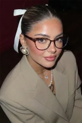 Chunky Frame Melone Cat Eye Optik Uyumlu Ultra Hafif Leopar Çerçeveli Kadın Mavi Işık Korumalı Gözlüğü