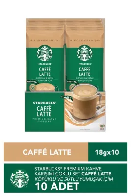 Starbucks Cafe Latte Premium Kahve Karışım 18 Gr X 10 Paket