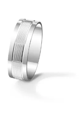 Silver Self Gümüş Alyans Çizgili Alyans