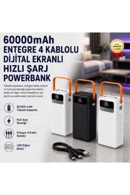 HZL Type-C Çıkışlı Şarj Cihazı 60000mAh Büyük Kapasiteli Telefon Şarj Cihazı, 60000mAh Şarj Cihazı