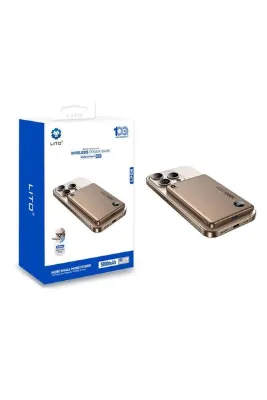 Lito LP08 5000 Mah Ekranlı Ultra İnce Magsafe Powerbank,Çöl