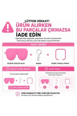 enta endüstriyel vantilatör taahhüt san. ve tic. Güneş Gözlüğü ve Numaralı Pembe Silikon Gözlük Koruyucu Kılıf
