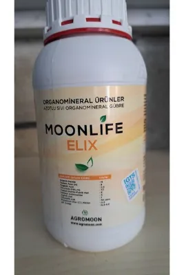 agromoon Moonlife Elix Azotlu Sıvı Organomineral Gübre Humik Fulvik Asit Ve Amino Asit 500 Cc