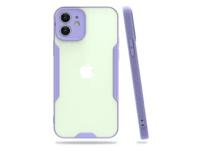 NEWFACE iPhone 12 Uyumlu Platin Silikon Telefon Kılıfı Lila