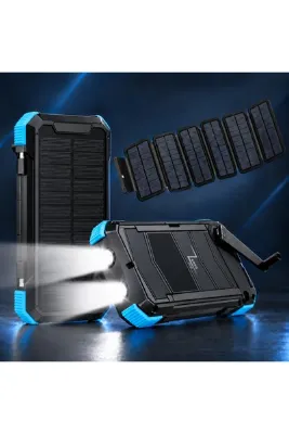 Zenno 20000mAh 6+1 Solar Powerbank (Aydınlatmalı ve Çakmaklı)