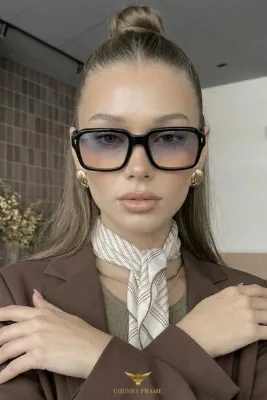 Chunky Frame Abel Unisex Yeni Sezon Ultra Hafif Degrade UV400 Dikdörtgen Plastik Çerçeveli Güneş Gözlüğü