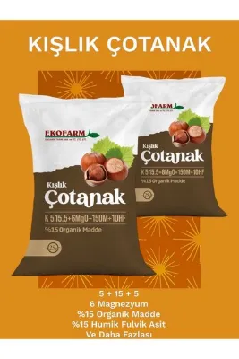 ekofarm Kışlık Çotanak Verim Gübresi % 15 Organik Madde %15 Humik Asit Organik Gübre 25 Kg