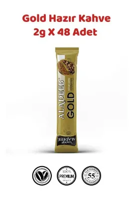 ALADEEB Gold Hazır Kahve 2 g x 48 Adet Şekersiz Çözünebilir Kahve