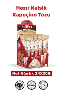 ALADEEB Kapuçino Tozu Hazır Kalsik Kahve 24x20g