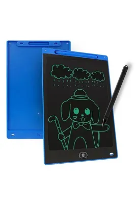 Pemendo 12” Büyük Boy, Dijital, Çizim Yazı Tahtası, Çocuk Çizim Tablet, 12 Inç Ekran, Mavi